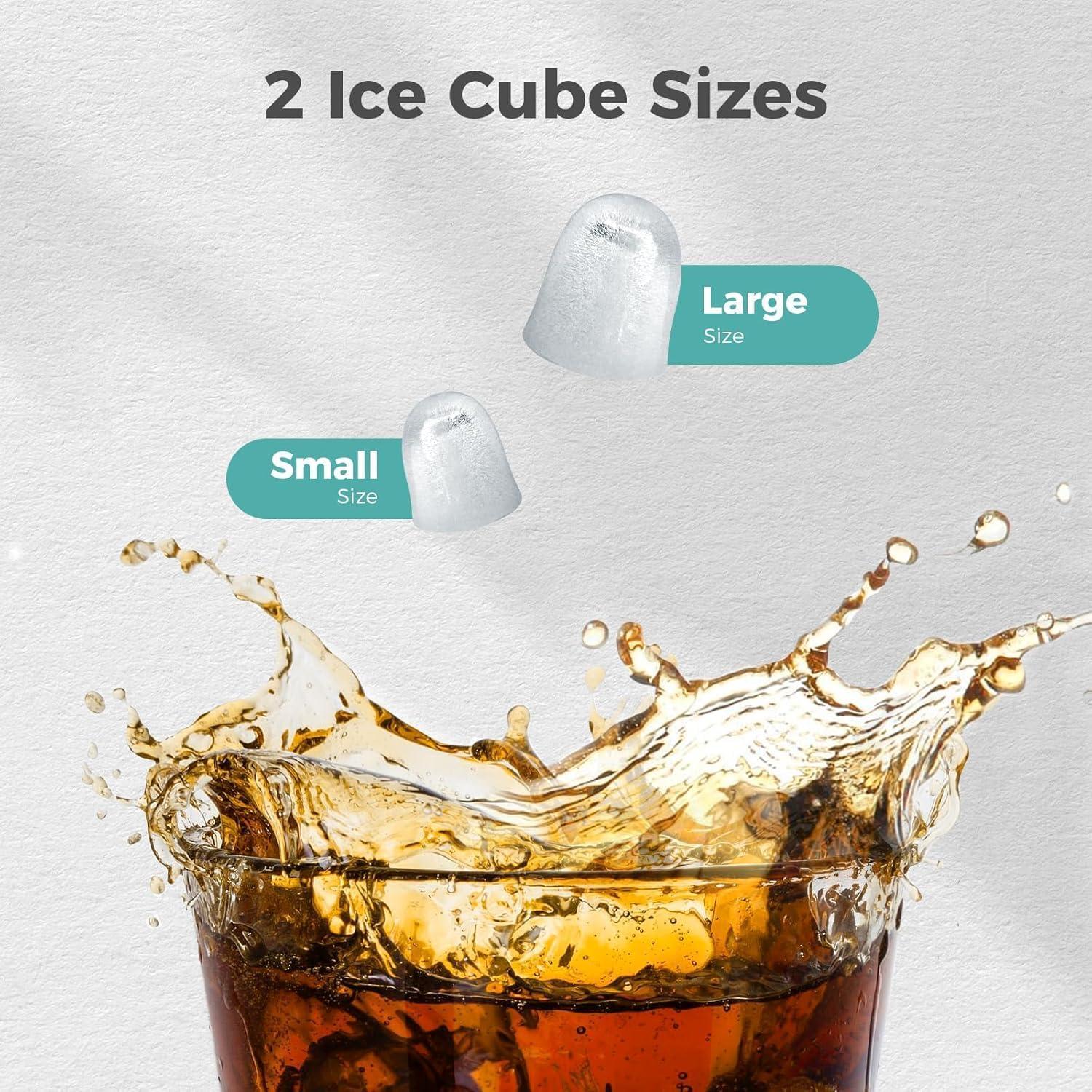 imageKismile Ice Makers Countertop with Handle9 Cubes in 6 Mins26Lbs24HPortable Ice Machine with SelfCleaning for HomeGreyGREY