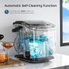 imageKismile Ice Makers Countertop with Handle9 Cubes in 6 Mins26Lbs24HPortable Ice Machine with SelfCleaning for HomeGreyBLACK