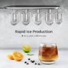 imageKismile Ice Makers Countertop with Handle9 Cubes in 6 Mins26Lbs24HPortable Ice Machine with SelfCleaning for HomeGreyGREY