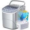 imageKismile Ice Makers Countertop with Handle9 Cubes in 6 Mins26Lbs24HPortable Ice Machine with SelfCleaning for HomeGreyGREY