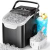imageKismile Countertop Ice Maker 8 Cubes in 6 Mins 26LbsDay Bullet Ice Portable Ice Maker with 2 Sizes of Cubes SelfCleaning Ice Maker Machine with Basket ampamp Scoop for HomeKitchenOfficePartyBlack