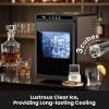 imageKismile Clear Ice Cube Makers3 Crystal Ice Cube in 20Mins 155pcsDayAutoCleaningIce Makers Countertop with 5 Ice Sizes24H Timer for Cocktails WhiskeyBlack