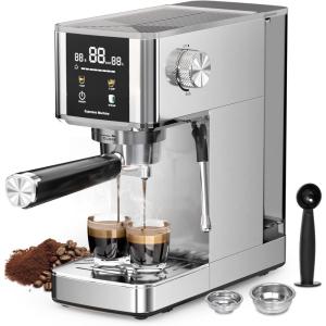 imageKismile Espresso MachinesProfessional Espresso Maker with Milk Frother Steam Wand for Latte ampamp Cappuccino Coffee Machine with Removable Water Tank for HomeOffice