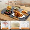 imageKismile Warming Mat for Food 3 Temperature Settings Electric Warming Tray Rapid FullSurface Heating Rollable ampamp PortableVersatile Food Warmers for Parties BuffetEveryday UseWhiteGREY