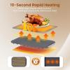 imageKismile Warming Mat for Food 3 Temperature Settings Electric Warming Tray Rapid FullSurface Heating Rollable ampamp PortableVersatile Food Warmers for Parties BuffetEveryday UseWhiteGREY
