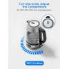 imageKismile Electric Kettle 7 Adjustable Temp Settings ampamp 2h Keep Warm Capacity Indicator Auto ShutOff Stainless Steel Water Boiler for Coffee ampamp Tea 17L 1500WSilver and Black