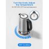 imageKismile Electric Kettle 7 Adjustable Temp Settings ampamp 2h Keep Warm Capacity Indicator Auto ShutOff Stainless Steel Water Boiler for Coffee ampamp Tea 17L 1500WSilver
