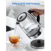 imageKismile Electric Kettle 7 Adjustable Temp Settings ampamp 2h Keep Warm Capacity Indicator Auto ShutOff Stainless Steel Water Boiler for Coffee ampamp Tea 17L 1500WSilver and Black
