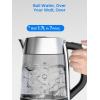 imageKismile Electric Kettle 7 Adjustable Temp Settings ampamp 2h Keep Warm Capacity Indicator Auto ShutOff Stainless Steel Water Boiler for Coffee ampamp Tea 17L 1500WSilver and Black
