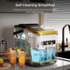 imageKismile Countertop Ice Maker 28lbs24H Portable Ice Machine with Handle 6 Mins9 Pcs Bullet Ice Cubes SelfCleaning Ice Basket ampamp Scoop Ideal for Home Kitchen Bar or RVBlackBlack