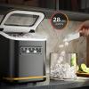 imageKismile Countertop Ice Maker 28lbs24H Portable Ice Machine with Handle 6 Mins9 Pcs Bullet Ice Cubes SelfCleaning Ice Basket ampamp Scoop Ideal for Home Kitchen Bar or RVBlackBlack