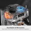 imageKismile Dual Boiler Espresso Machine with Grinder 20 Bar Espresso Maker with Milk Steamer ampamp Hot Water Dual LED Display Pressure Gauge Burr Grinder coffee Machine for HomeampampOffice Stainless Steel20Bar