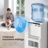 imageKismile Water Cooler Dispenser with Ice Maker Top Loading Hot and Cold Water Cooler for 5 Gallon Bottles33Lbs 24H and Child Safety Lock Water Machine for Home and Office BlackWhite