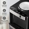 imageKismile Water Cooler Dispenser with Ice Maker Top Loading Hot and Cold Water Cooler for 5 Gallon Bottles33Lbs 24H and Child Safety Lock Water Machine for Home and Office BlackBlack