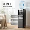 imageKismile Water Cooler Dispenser with Ice Maker Top Loading Hot and Cold Water Cooler for 5 Gallon Bottles33Lbs 24H and Child Safety Lock Water Machine for Home and Office BlackBlack