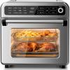 imageKismile 18QT Air Fryer Toaster Oven Combo 12in1 Countertop Convection Airfryer Oven 70450 Bake Roast Reheat ampamp Broil Fits 810 Pizza Includes Full Accessories Stainless Steel BlackSilver