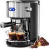 imageKismile 20Bar Espresso MachinesSemiAutomatic Espresso Machines with Milk Frother Steam Wand and Capsule CompatibleProfessional Makers with Removable Water Tank for Latte ampampCappuccinoBLACK20Bar
