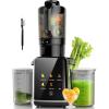 imageKismile Cold Press Juicer Machine with 5 Modes ABS Housing ampamp HD Display Quiet Masticating Juicer Press with 435quot Wide Feed Chute for Fruits ampamp Vegetables High Juice Yield Easy to Clean
