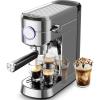 imageKismile Espresso Machine 20 Bar Espresso Maker with Milk Frother Steam Wand ampamp 40oz Removable Water Tank Compact Cappuccino ampamp Latte Machine for Home Stainless Steel