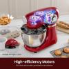 imageKismile Stand Mixer 55 Quart with 12 Speeds TiltHead Design ampamp Stainless Steel Bowl  Includes Dough Hook Whisk Beater  Powerful Baking Mixer for Bread Cakes Dough Bright RedBright Red