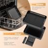 imageKismile 2in1 Griddle and Indoor GrillElectric Smokeless Grill with Temperature ProbeTemperature Control ampamp display screenPortable SmokeFree Griddle for Indoor SteaksVegetablesFamily Cooking