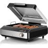 imageKismile 2in1 Griddle and Indoor GrillElectric Smokeless Grill with Temperature ControlRemovable PlatePortable SmokeFree Griddle for Indoor SteaksVegetablesFamily Cooking