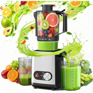 imageKismile Cold Press Juicer Slow Masticating Juicer Machines Vegetable and Fruit Electric Juicers Juice Maker with Reverse Function Stainless Steel Juicer Easy to Clean 45quot Wide Feed Chute