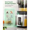 imageKismile Cold Press Juicer Machine with 5 Modes ABS Housing ampamp HD Display 45quot Wide Feed Chute Slow Juicer for Fruits ampamp Vegetables Quiet Masticating Juicer Press Easy to Clean High Juice YieldTouch