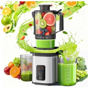 imageKismile Cold Press Juicer Machine with 5 Modes ABS Housing ampamp HD Display 45quot Wide Feed Chute Slow Juicer for Fruits ampamp Vegetables Quiet Masticating Juicer Press Easy to Clean High Juice YieldTouch