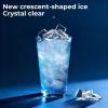 imageKismile CrescentShaped Ice Maker Countertop 16pcs in 1015 Mins 265LBDay SelfCleaning Portable Ice Machine with LED Display Fast Ice Making for SeafoodHomeOfficeBar