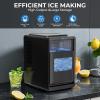 imageKismile CrescentShaped Ice Maker Countertop 16pcs in 1015 Mins 265LBDay SelfCleaning Portable Ice Machine with LED Display Fast Ice Making for SeafoodHomeOfficeBar