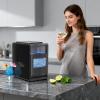 imageKismile CrescentShaped Ice Maker Countertop 16pcs in 1015 Mins 265LBDay SelfCleaning Portable Ice Machine with LED Display Fast Ice Making for SeafoodHomeOfficeBar