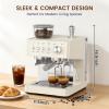 imageKismile Expresso Coffee Machines Coffee Maker with Grinder 20Bar Espresso Machine with Grinder Milk FrotherSteam Wand amp Tamping Tools for Cappuccino amp Latte