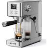 imageKismile Espresso Machines with Milk Frother Professional Espresso Coffee Machines with Removable Water Tank Cappuccino amp Latte Machine with Steam Frother for HomeStainless Steel