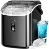 imageKismile Nugget Ice Makers Countertop35Lbs24HPortable Sonic Ice Machine with SelfCleaningOneClick Operation for HomeOfficeStainless Steels BlackStainless Steels Black