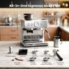 imageKismile 2026 Upgrade Espresso Machine with Grinder 20 Bar Expresso Coffee Machines with Milk Frother Expresso Machines for Home Removable Water Tank Perfect for Cappuccino LatteStainlessDual Boiler