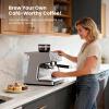 imageKismile 2026 Upgrade Espresso Machine with Grinder 20 Bar Expresso Coffee Machines with Milk Frother Expresso Machines for Home Removable Water Tank Perfect for Cappuccino LatteStainlessDual Boiler