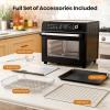imageKismile 18QT Air Fryer Toaster Oven Combo 12in1 Countertop Convection Airfryer Oven Adjustable 70450 Temperature Bake Reheat amp Broil Fits 810 Pizza Complete Accessories Included BlackBlack