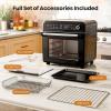 imageKismile 18QT Air Fryer Toaster Oven Combo 12in1 Countertop Convection Airfryer Oven Adjustable 70450 Temperature Bake Reheat amp Broil Fits 810 Pizza Complete Accessories Included BlackBlack