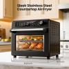 imageKismile 18QT Air Fryer Toaster Oven Combo 12in1 Countertop Convection Airfryer Oven Adjustable 70450 Temperature Bake Reheat amp Broil Fits 810 Pizza Complete Accessories Included BlackBlack