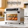 imageKismile 18QT Air Fryer Toaster Oven Combo 12in1 Countertop Convection Airfryer Oven Adjustable 70450 Temperature Bake Reheat amp Broil Fits 810 Pizza Complete Accessories Included BlackSilver