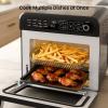 imageKismile 18QT Air Fryer Toaster Oven Combo 12in1 Countertop Convection Airfryer Oven Adjustable 70450 Temperature Bake Reheat amp Broil Fits 810 Pizza Complete Accessories Included BlackBlack