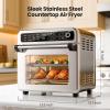 imageKismile 18QT Air Fryer Toaster Oven Combo 12in1 Countertop Convection Airfryer Oven Adjustable 70450 Temperature Bake Reheat amp Broil Fits 810 Pizza Complete Accessories Included BlackSilver