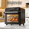 imageKismile 18QT Air Fryer Toaster Oven Combo 12in1 Countertop Convection Airfryer Oven Adjustable 70450 Temperature Bake Reheat amp Broil Fits 810 Pizza Complete Accessories Included BlackBlack