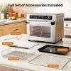 imageKismile 18QT Air Fryer Toaster Oven Combo 12in1 Countertop Convection Airfryer Oven Adjustable 70450 Temperature Bake Reheat amp Broil Fits 810 Pizza Complete Accessories Included BlackSilver