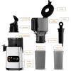 imageKismile 300W Cold Press Juicer 54 Wide Feed Chute Slow Masticating Juicer Machines Vegetable and Fruit Electric Juicers Juice Maker with Reverse Function Stainless Steel Juicer Easy to CleanBlackSilver