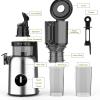 imageKismile 300W Cold Press Juicer 54 Wide Feed Chute Slow Masticating Juicer Machines Vegetable and Fruit Electric Juicers Juice Maker with Reverse Function Stainless Steel Juicer Easy to CleanSilver