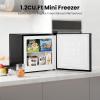 imageKismile Compact Upright Mini Freezer 12Cuft Red Design with Handle amp Shelves 3 Adjustable Thermostat Quiet Operation for Home amp OfficeBlack