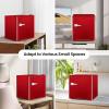 imageKismile Compact Upright Mini Freezer 12Cuft Red Design with Handle amp Shelves 3 Adjustable Thermostat Quiet Operation for Home amp OfficeRed