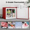 imageKismile Compact Upright Mini Freezer 12Cuft Red Design with Handle amp Shelves 3 Adjustable Thermostat Quiet Operation for Home amp OfficeRed